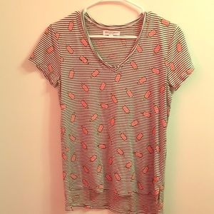 Striped tee with popsicles